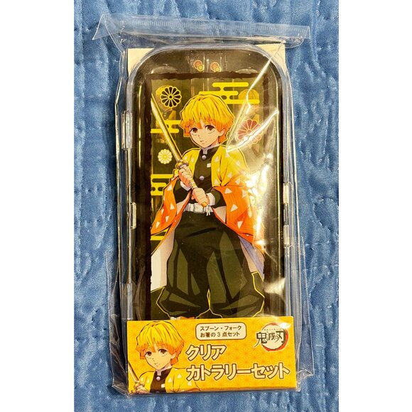 Demon Slayer Kimetsu no Yaiba Zenitsu Agatsuma Clear Cutlery Set - Picture 5 of 5